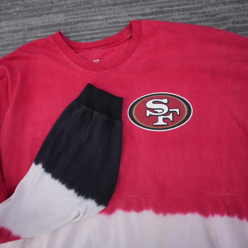 San Francisco 49ers Shirt Red Black NFL Football Fanatics‎ Tie Dye 2XL